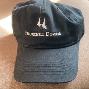 Churchill Downs Cap Hat Black Home of Kentucky Derby Adjustable New